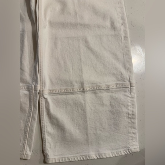 White Everlane The Way-High Gardener Cropped Wide Leg Utility Jean Size 30R - Picture 8 of 13